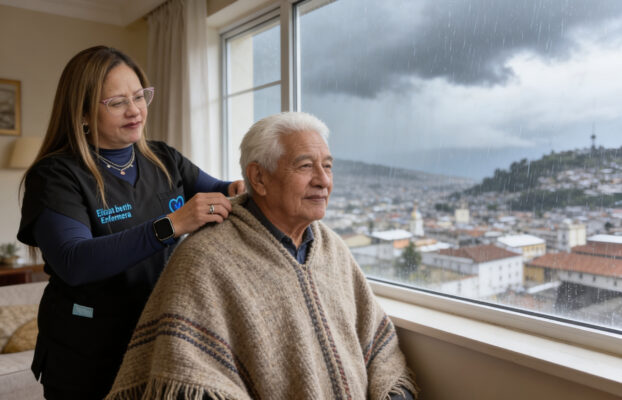 Cómo cuidar a un adulto mayor durante el frío en Quito: recomendaciones de enfermería domiciliaria
